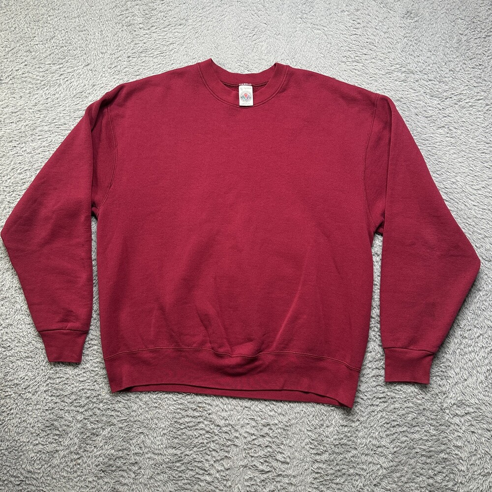 Vintage Munsingwear Sweatshirt Mens XL Red Crewneck Blank USA Made